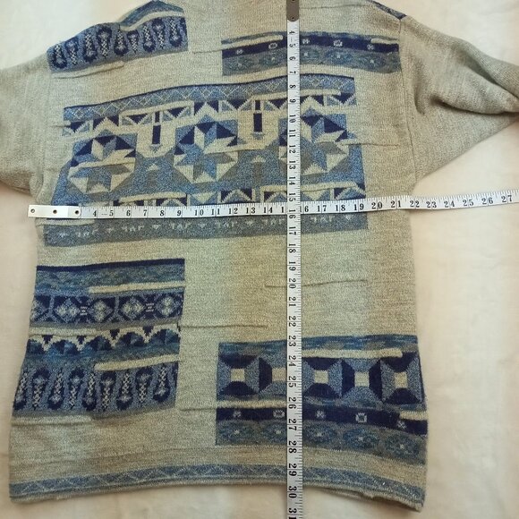 Valentino Geometric Mohair Wool Blend Mens Sweater (IT 48/US 12 - XL) - Picture 9 of 9